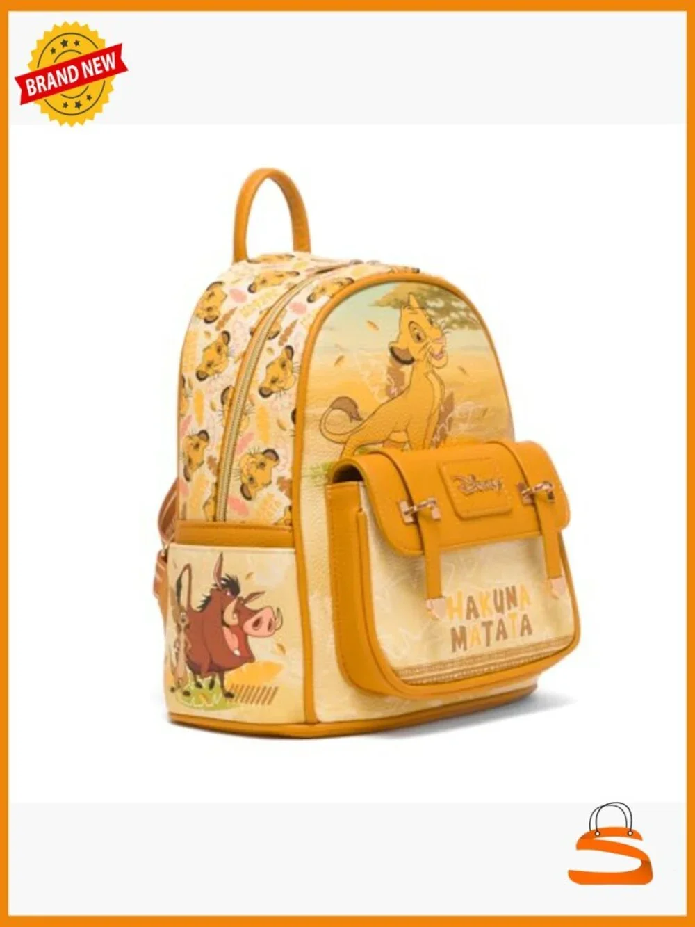 Disney Lion King Vegan Leather Mini Backpack with Dust Bag